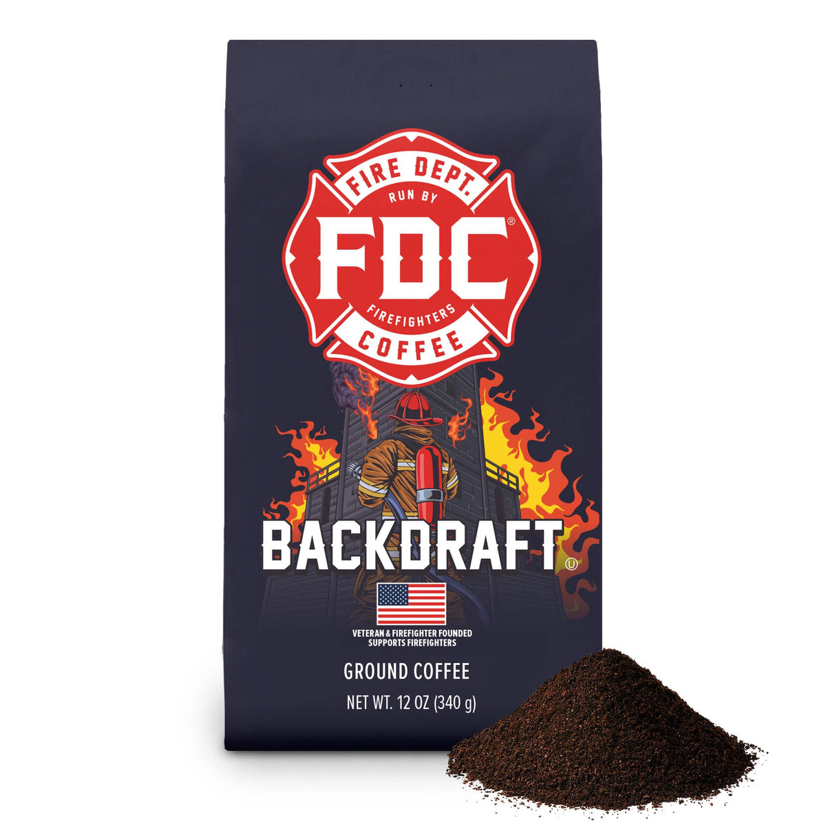 Fire Department Coffee Dark Roast Whole Bean Coffee - 12 oz