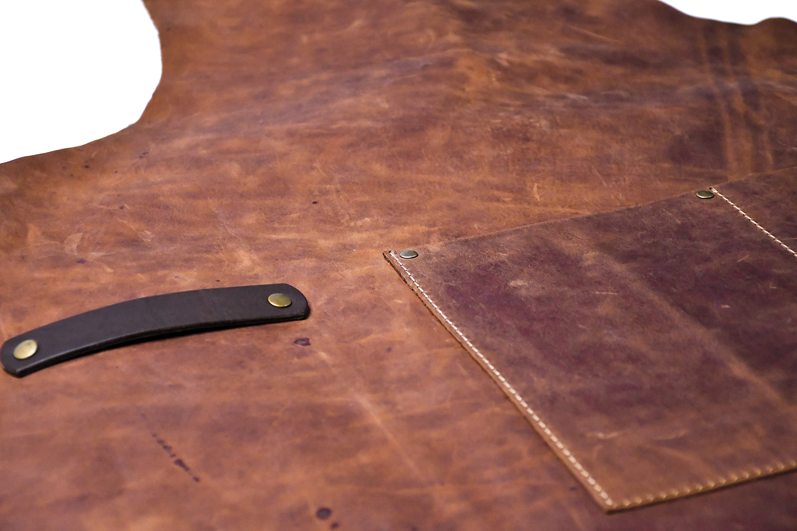 GauchoLife Leather Apron Barista Barber BBQ Barbecue (Brown)