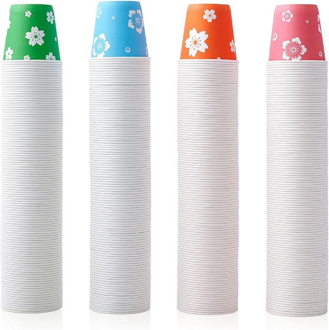 LITOPAK 400 Pack 3 oz Paper Cups, Small Paper bathroom cups 3 ounce
