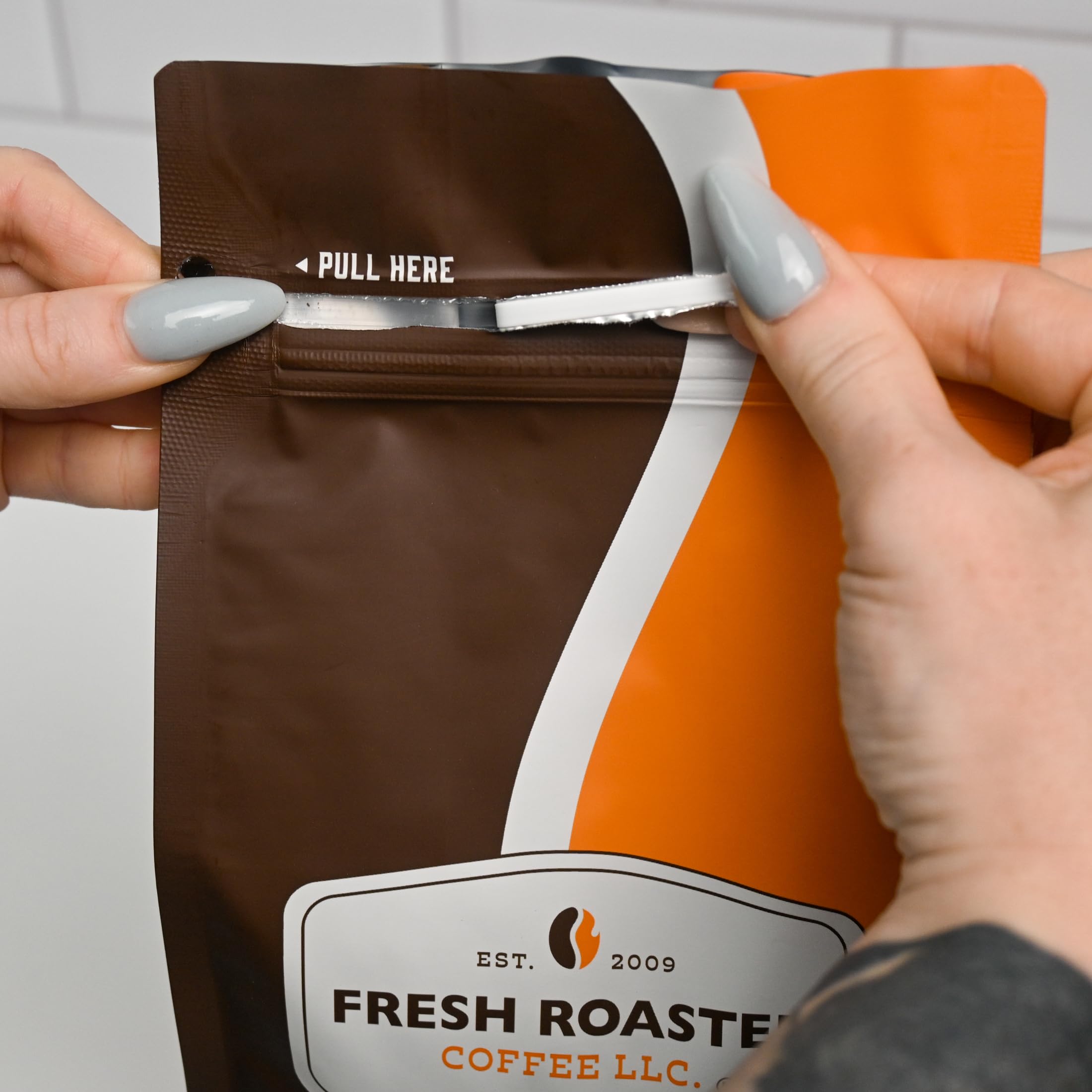 Fresh Roasted Coffee, Dark Brazil Drip Ground Coffee, Med-Dark Roast, Kosher, 5 lb (80 oz)