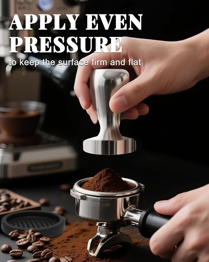 6pcs Espresso Accessories Kit, Barista Kit Espresso Tools Stainless Steel Machine Accessories Coffee Tamper Set for Kitchen, Home Coffee