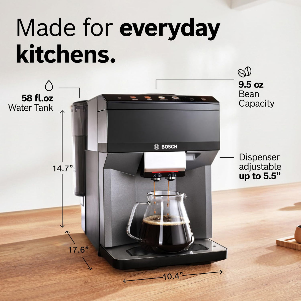 Bosch 500 Series Fully Automatic Coffee, Espresso Machine - Black