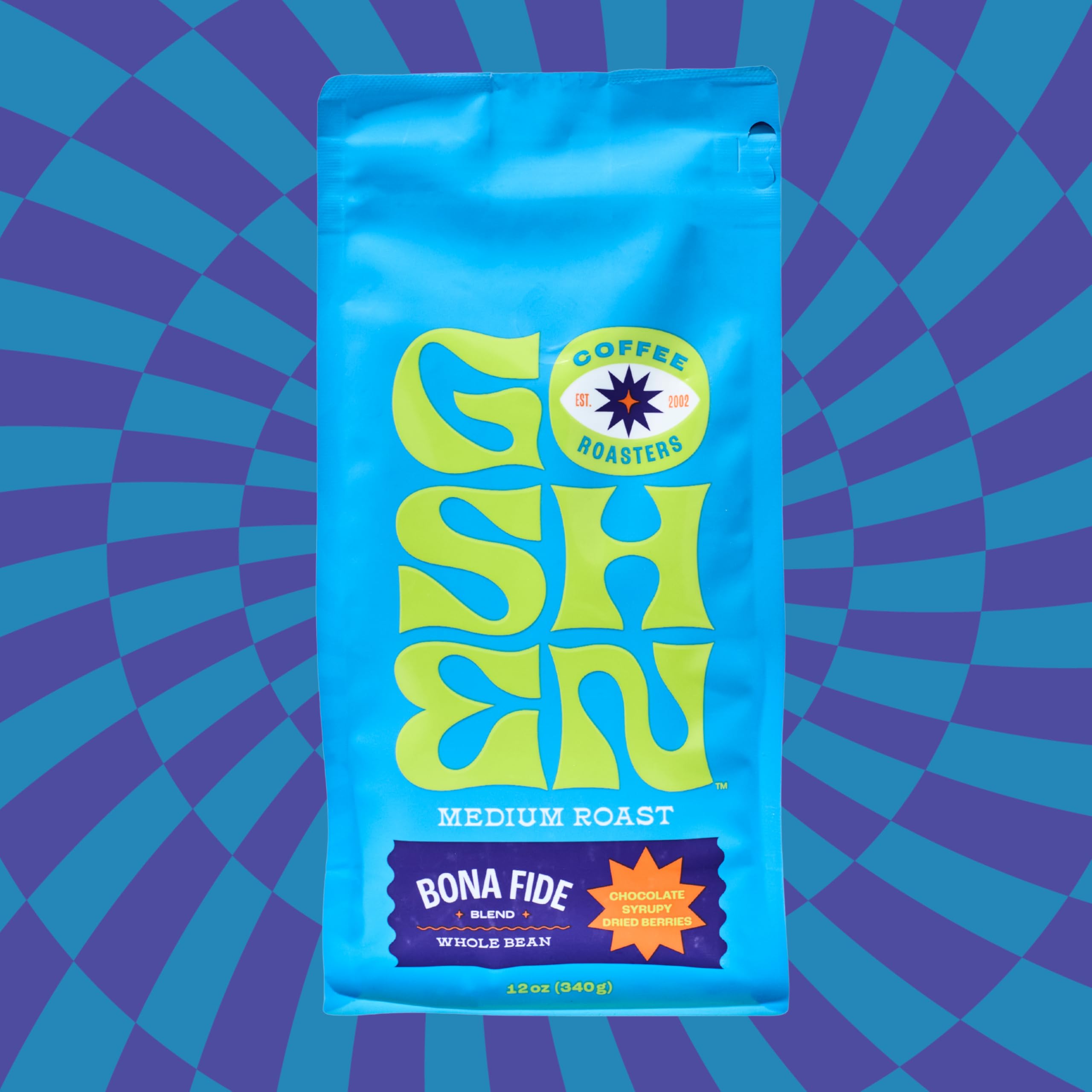 Goshen Coffee Roasters Bona Fide Blend, Medium Roast 12oz Whole Bean Coffee