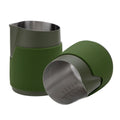 Normcore Handleless Milk Frothing Jug, Milk Pitcher 20.3 oz, Milk Frother Steamer Cup Stainless Steel Espresso Cup, Round Spout, Green, 600 ml