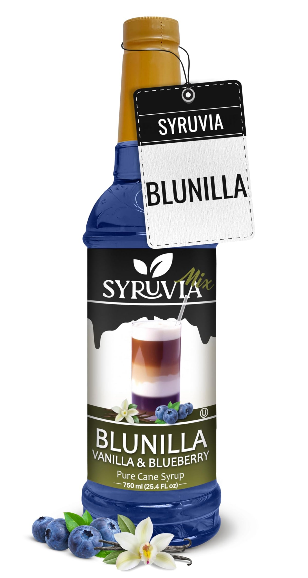Syruvia Coffee Syrup, Peppermint Flavored Syrup for Drinks, Lattes, and Desserts – 25.4 fl oz