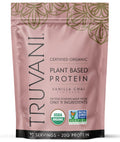 Truvani Organic Plant Based Protein Powder | Vanilla Chai | 10 Servings