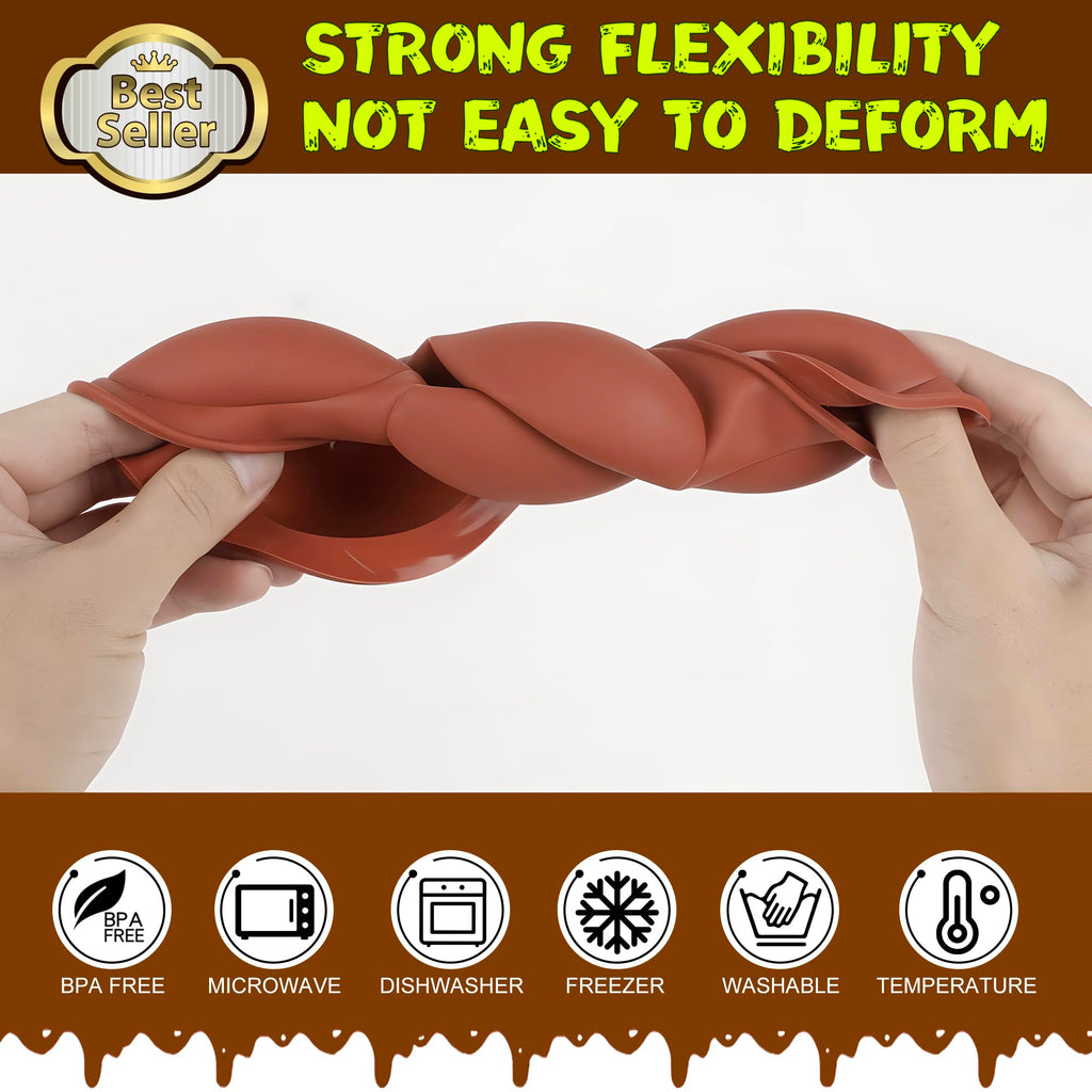 RUGVOMWM Silicone Cake Mold，6-Link Small Round Cake Mold - 2pack…