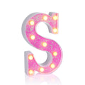 Foaky LED Letter Lights Sign Marquee Light Up Letters Sign for Night Light Wedding/Birthday Party Battery Powered Christmas Lamp Home Bar Decoration(S)