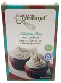 Heartland Gourmet Red Velvet Cupcake Mix, Gluten Free Baking Mix for Moist Red Velvet Cupcakes, Certified Gluten Free for Celiac Friendly Desserts, 16 oz