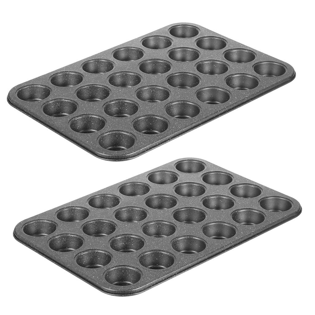 Walooza Muffin Cupcake Pan, Mini Muffin Tins Nonstick 24, Muffin Top Pan and Mini Cheesecake pans, Toast Oven Baking Supplies Non Stick Cake Pans Muffin Tray