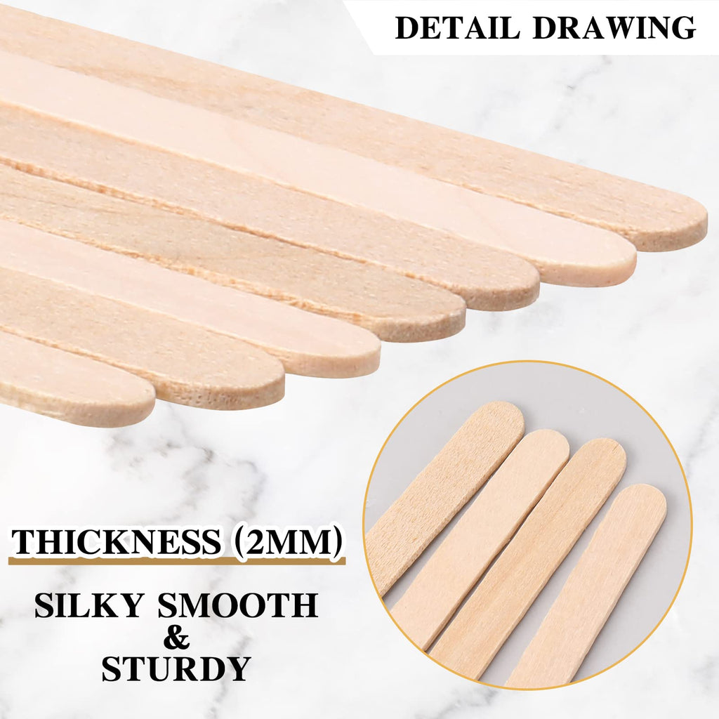 Amyhill 2000 Pcs Individually Wrapped Wooden Coffee Stirrers, Disposable Coffee Stir Sticks Round End Sticks Bulk Wood Stirrers for Cocktail Hot Drinks Restaurant Bar Home Office (7 Inch)