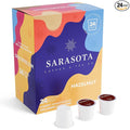 Sarasota K-Cup Coffee Pods | Medium Roast Flavored Coffee | Hazelnut | Single Serve for Keurig Brewers | Gourmet, Low Acid, Mold Free | 24 Count