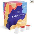 Sarasota Coffee Pods | Decaf Dark Roast | Single Serve for K Cup Pod Brewers | Gourmet, Low Acid, Mold Free | 24 Count