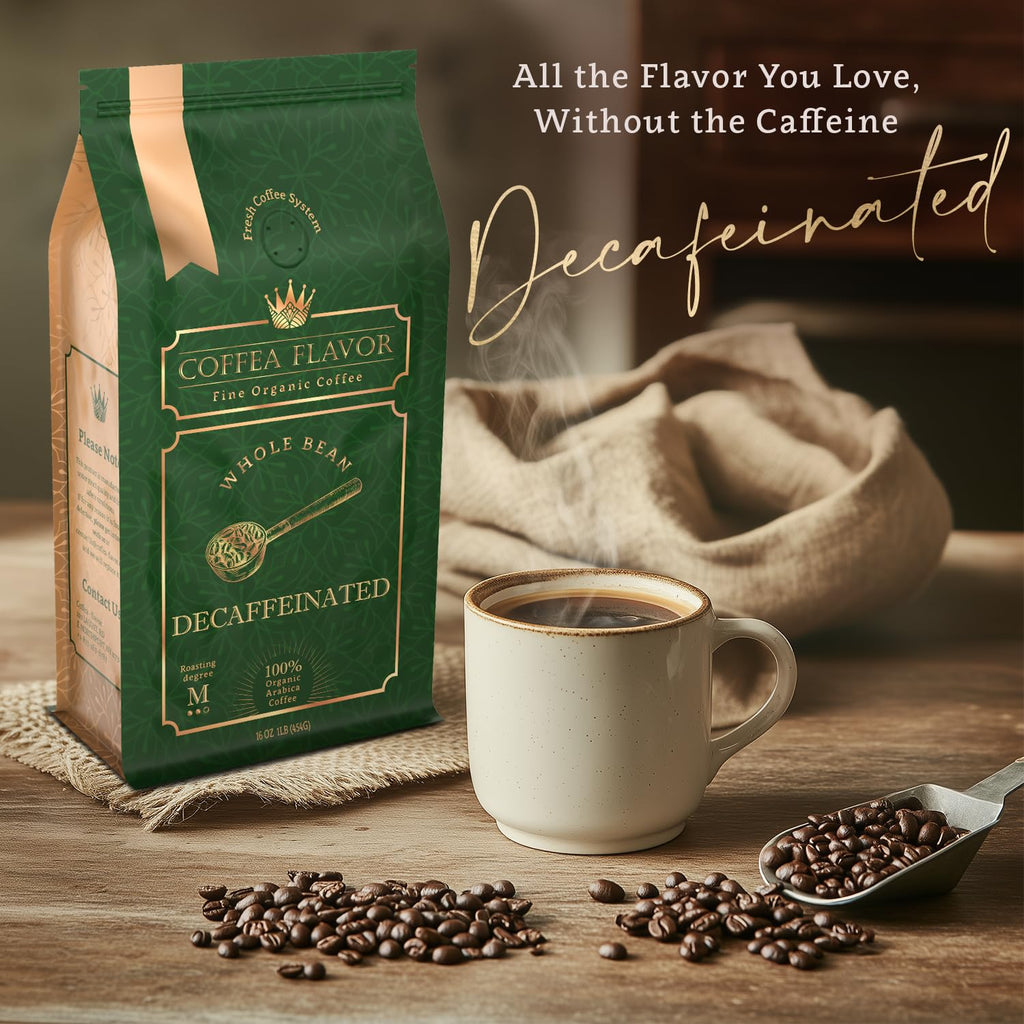 Organic Whole Bean Coffee Medium Roast (16oz) - Decaffeinated
