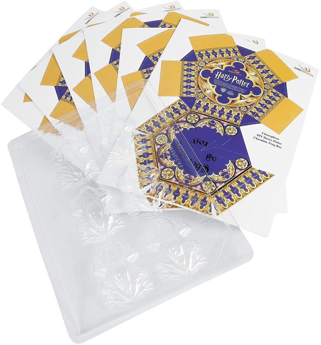 Cinereplicas Harry Potter - Chocolate Frog Mold (12 Wizard Card, 6 DIY Boxes) - Official License