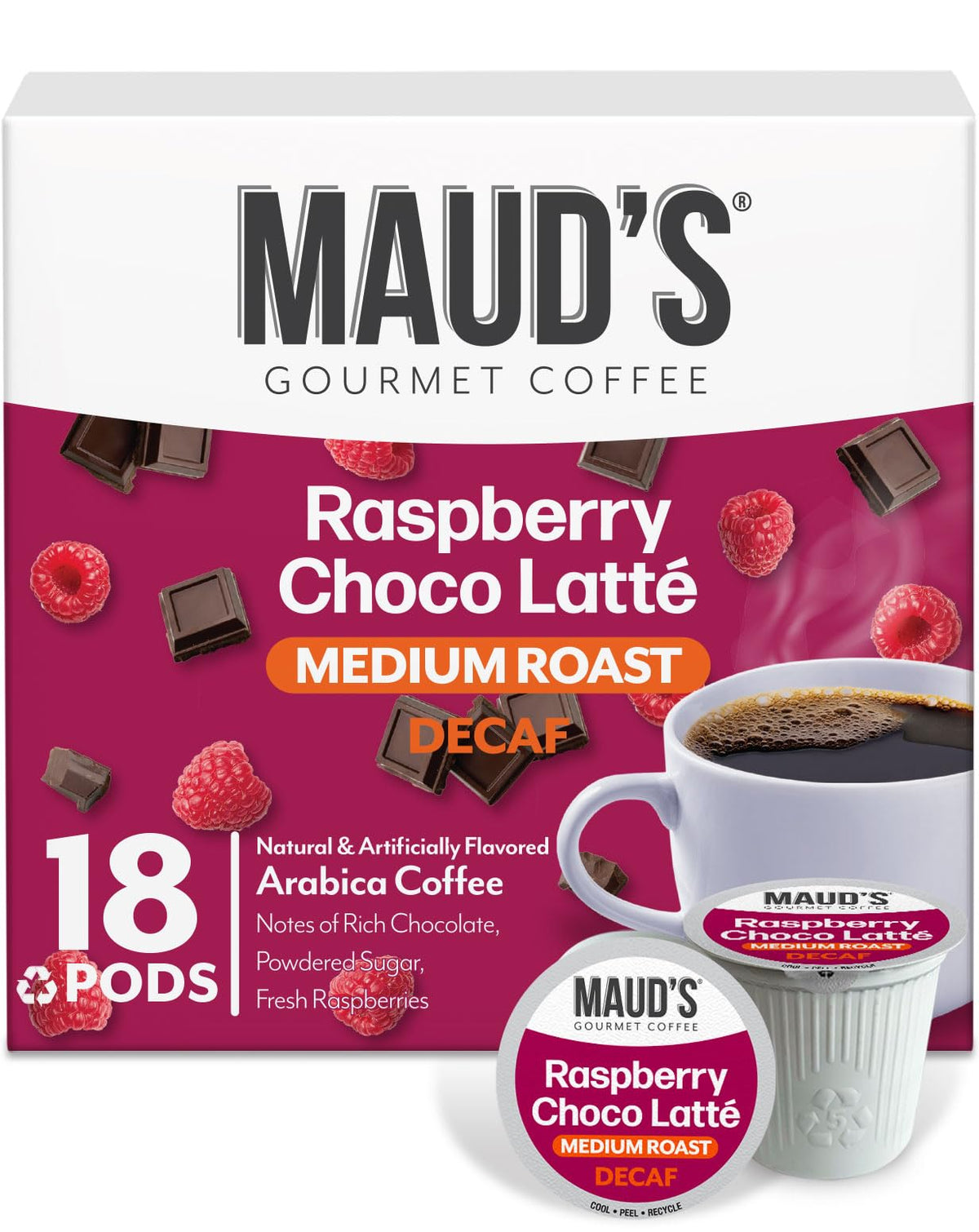 Maud’s Flavored Decaf Coffee Pods Variety Pack, 80ct