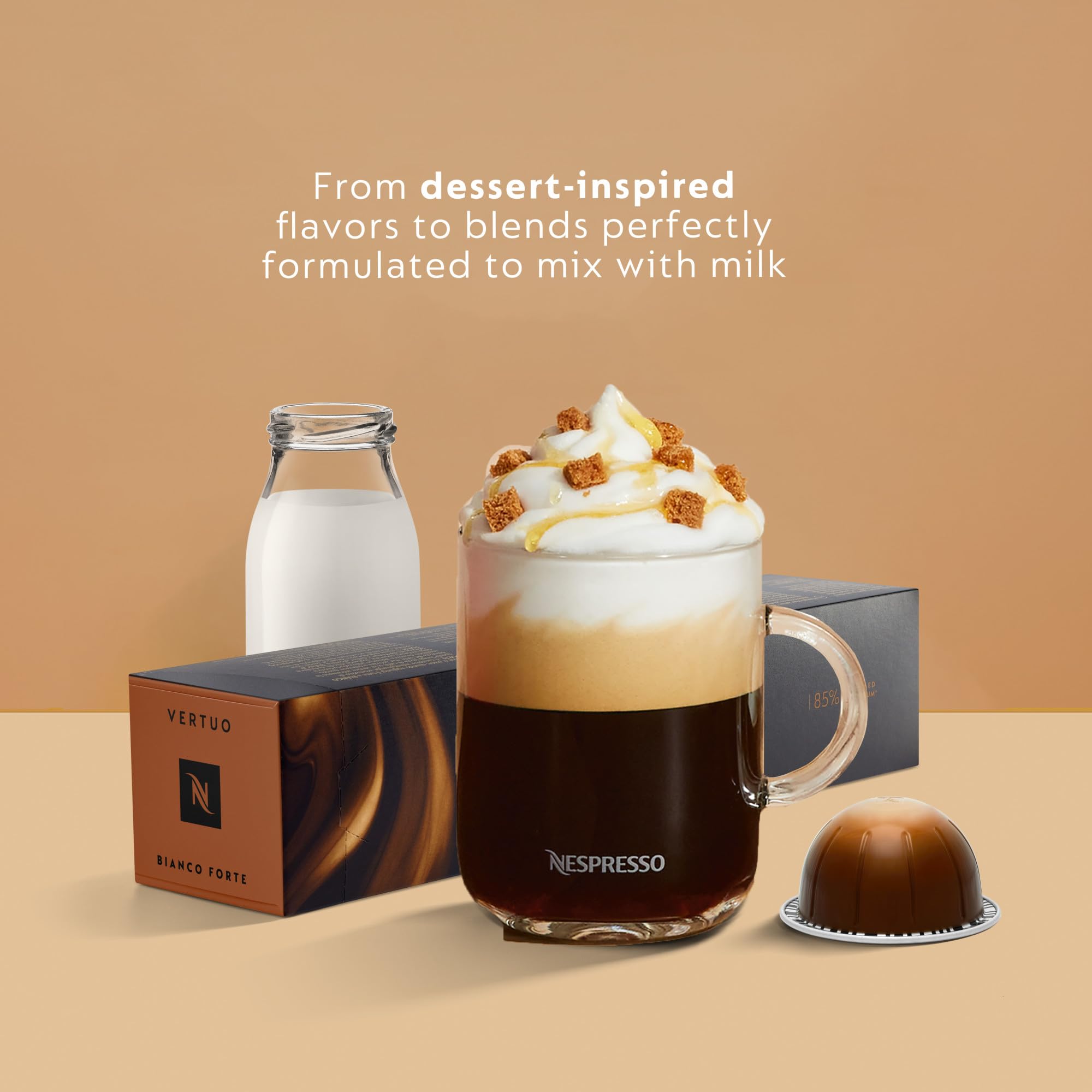 Nespresso Vertuo Coffee and Espresso Machine by De'Longhi, Piano Black