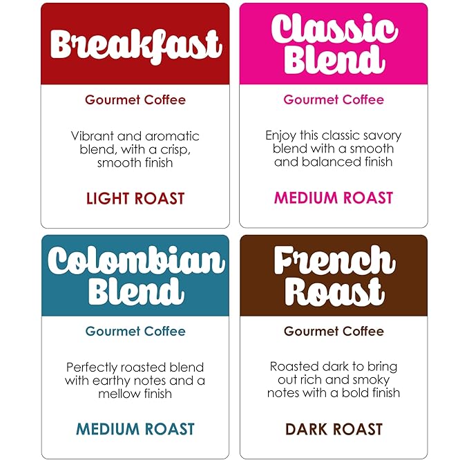 Donut Café K-Cup Coffee Pods, Light Medium and Dark Roast, Variety 80 Count