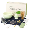 Joiish 10-Pcs Matcha Whisk Set, Matcha Kit with Measuring Spoon/Cup, Green