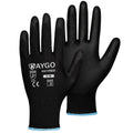 KAYGO Safety Work Gloves for Men Women, PU Coated Palm & Fingers, KG11P