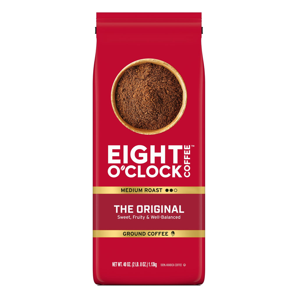 Eight O'Clock Coffee The Original, 40 Ounce (Pack of 1) Medium Roast Whole Bean Coffee, 100% Arabica, Kosher Certified