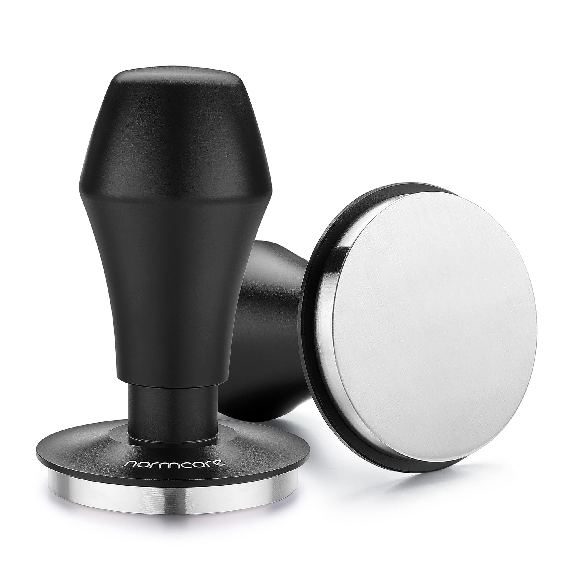 Normcore 58.5mm Coffee Tamper V4.1 with Click Sound Feedback, Spring Loaded Tamper With Stainless Steel Flat Base, Compatible with 58mm Espresso Machine Portafilter, Black