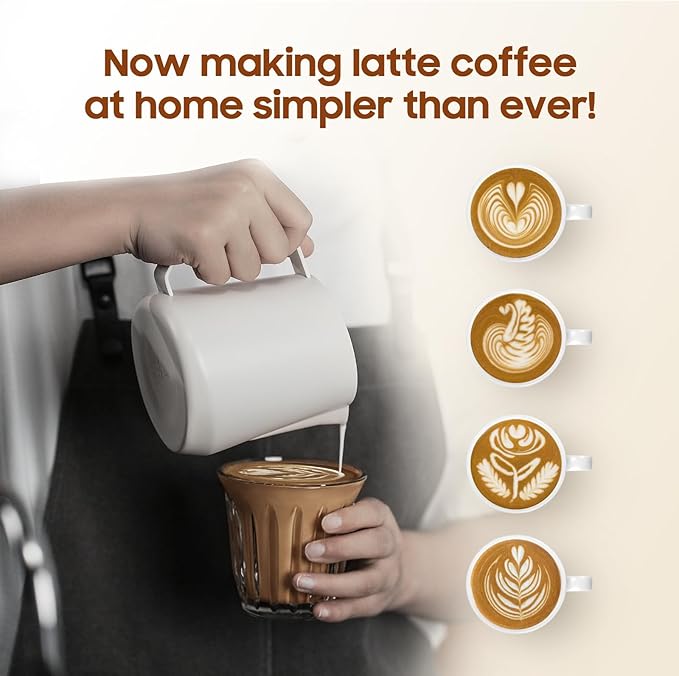 MHW-3BOMBER Milk Frothing Pitcher - 20oz/600ml Milk Frother Cup with U-Shaped Spout - SUS 304 Steaming Pitcher - Cappuccino Latte Art Cup for Barista - Quadrilateral Body - P5184-OS