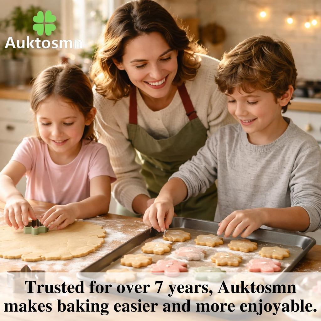 Auktosmn 7 Pcs Mini Fall Cookie Cutter Set, 2.0 Inch, Dishwasher Safe