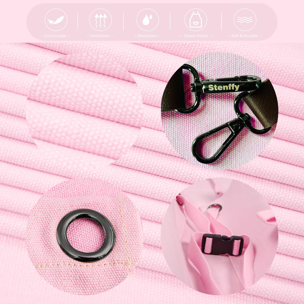 Stenffy 10 Pack Kitchen Apron, Work Apron, Canvas Apron, Pink