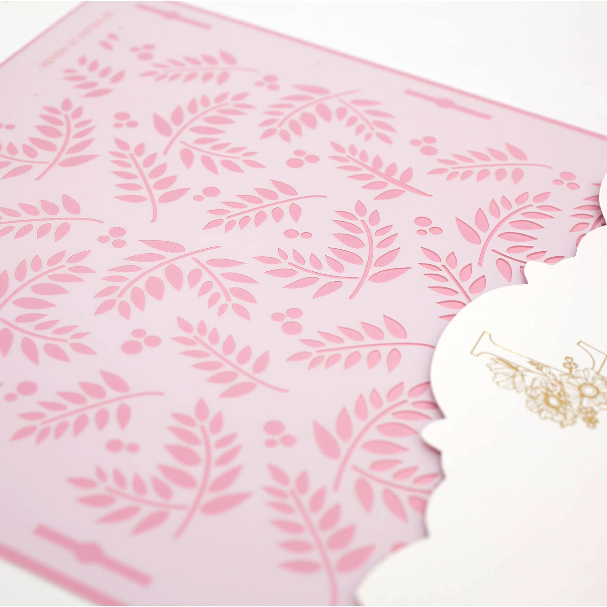 Lacupella Cake Decorating Stencil for Tall Buttercream Cake, Royal Icing, Ganache, Paint, Airbrush (VEREN)
