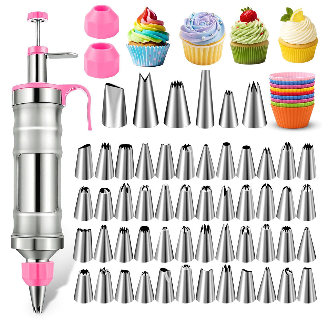 NOVANO Dessert Decorating Syringe Set, Frosting Piping Kit