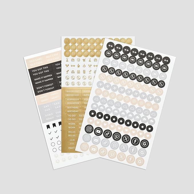 &And Per Se Dotted Journal Notebook, A5 Hardcover Bullet Dotted Journal, 160 Pages 100 gsm Thick Dotted Paper, 3 Sheets of Stickers Included - 5.7'' x 8''（Emerald）