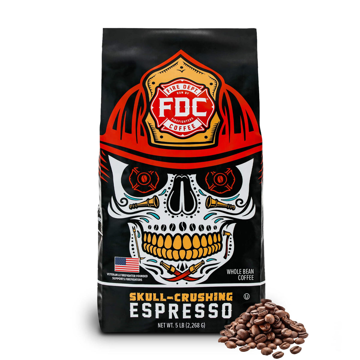 Fire Department Coffee Dark Roast Whole Bean Coffee - 12 oz