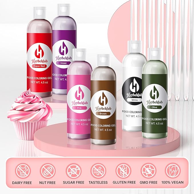 Brown Food Coloring Gel 4.5 Oz Professional Grade Brown Food Dye Concentrated Gel Food Coloring for Icing Baking Cake Decorating Cookie