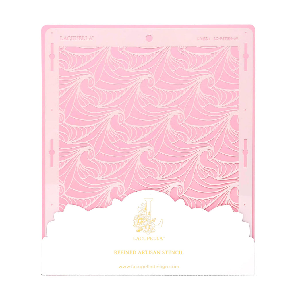 Lacupella Cake Decorating Stencil for Tall Buttercream Cake, Royal Icing, Ganache, Paint, Airbrush (LIQUA)