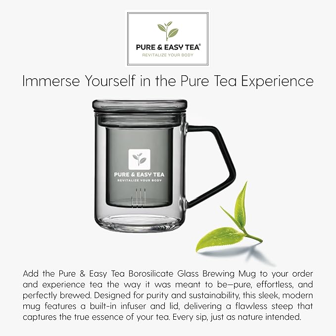Pure And Easy Tea, Premium Loose Leaf Black Tea with Guava and Strawberry, 100% Natural & Unsweetened, Enjoy Hot or Iced, Makes 30+ Cups, 100g (3.5oz)