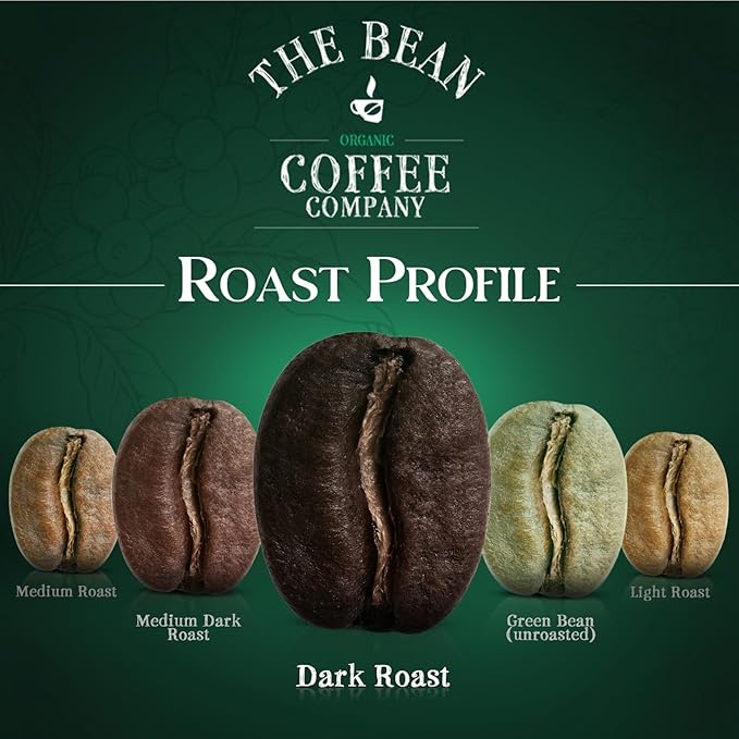 The Bean Organic Coffee Company Suzi's Power Bean, Dark Roast, Whole Bean Coffee, 5-Pound Bag