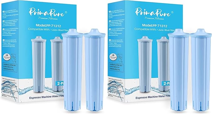 3-Pack PrimaPure Coffee Machine Water Filter Replacement for Jura Clearyl Blue 71445, 67879, ENA3, ENA5, J6, J9, J95 Certified To NSF/ANSI 42 by IAPMO R&T