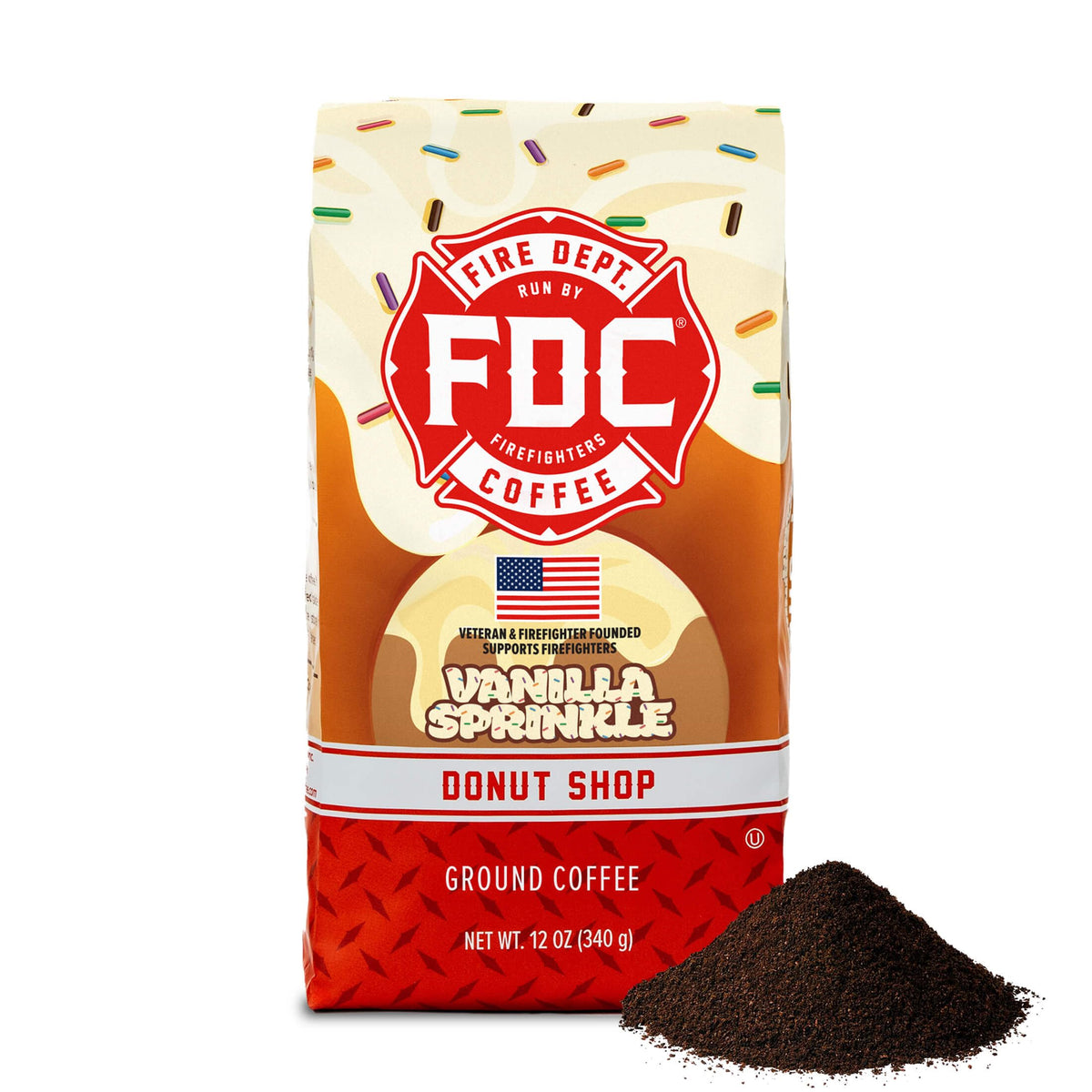 Fire Department Coffee Dark Roast Whole Bean Coffee - 12 oz