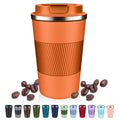 DUBUXW Insulated Coffee Tumblers with Flip Lid 12oz / 17oz, Stainless Steel Coffee Mug Leak Proof, Vacuum Insulated Coffee Mug Reusable Cup, Keeps Cold and Hot for Coffee Tea