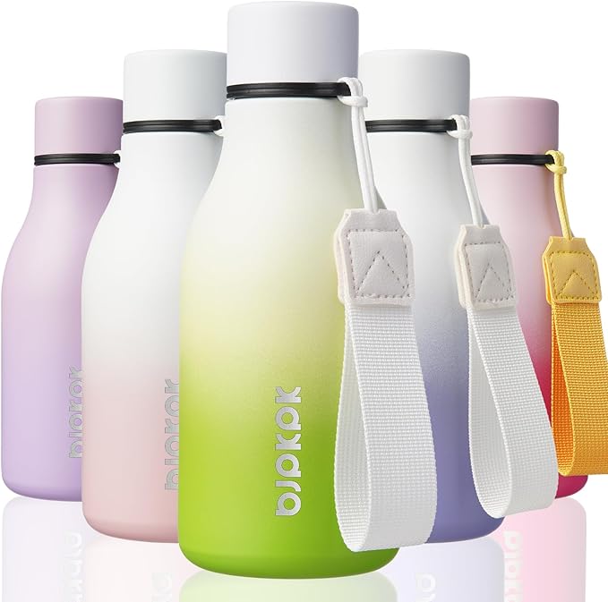 BJPKPK 18oz Insulated Water Bottle, Stainless Steel Bottle with Carry Strap