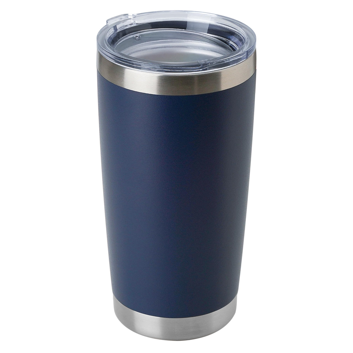 DOMICARE 20oz Stainless Steel Tumbler Bulk with Lid, Double Wall Vacuum Insulated Travel Mug, Powder Coated Coffee Cup, Powder Navy, 1 Pack