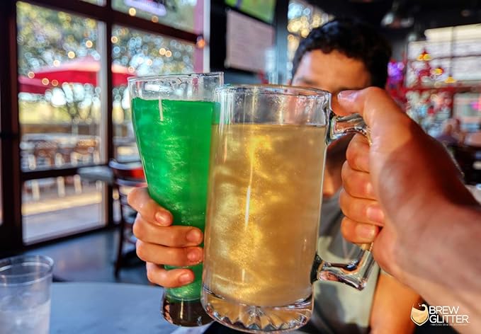 Brew Glitter - Black Shimmer (25g Spray Pump 1x Jar) | Edible Glitter for Drinks, Cocktails, Beer, Garnish & Beverages