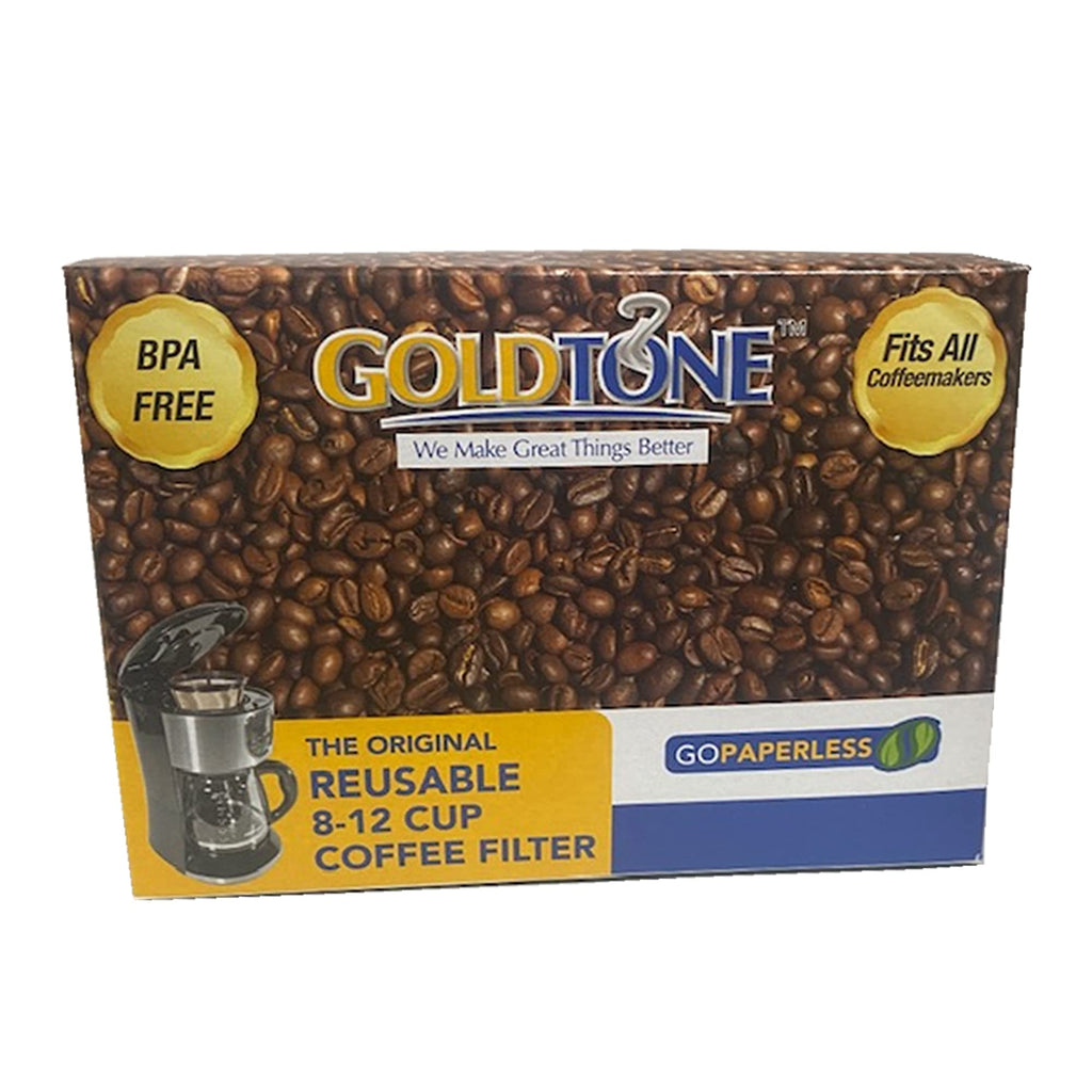 GoldTone Brand Reusable 8-12 Cup Basket Coffee Filter fits Mr. Coffee Makers and Brewers. BPA Free - (2 PACK)