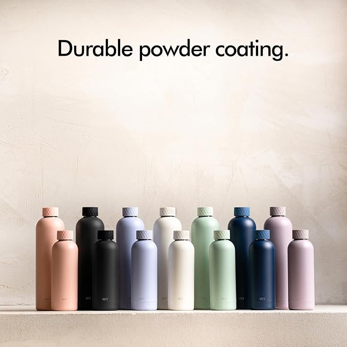 KIVY Stainless Steel Insulated Water Bottle 32oz [LEAK PROOF] - Insulated Stainless Steel Water Bottle - Thermo Flask Drinking Bottle - BPA Free Water Bottle