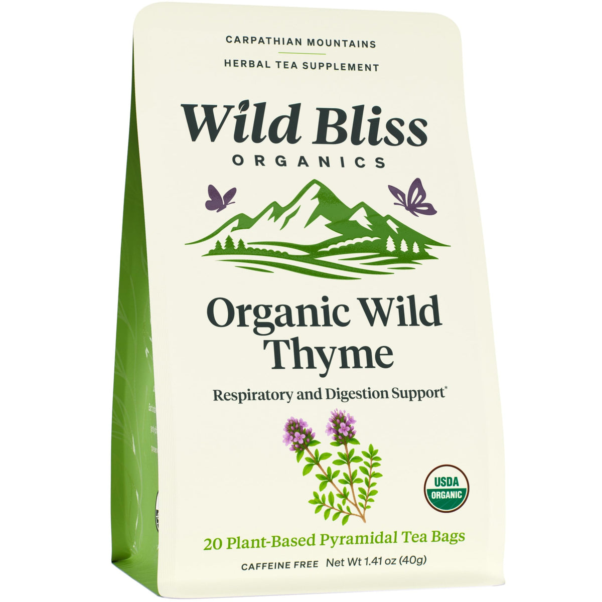 Wild Bliss Organic Chamomile Tea - Caffeine Free Calming Herbal Support - Pharmacopoeia Potency - 20 Plant Based Tea Bags