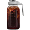 64oz (2 quart) Glass Pitcher with Lid, Mason Jar Pitcher, Glass Container