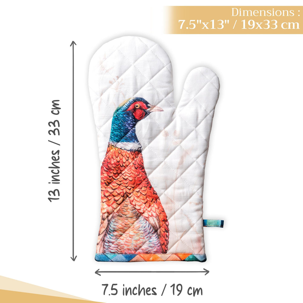 Maison d'Hermine Oven Gloves 100% Cotton Oven Mitt (7" x 13", Pack of 1)