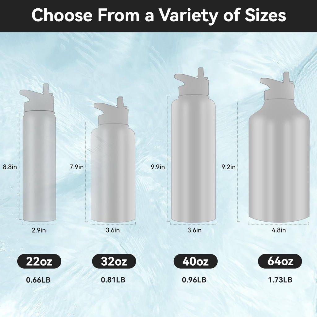 HASLE OUTFITTERS Half Gallon Insulated Water Bottles 64 oz, Stainless Steel Metal Water Jug with 2 Lids Keep Cold 48h/Hot 24h, Leak Proof & BPA-Free Water Flask Jug(Pink Blue Gradient,1)