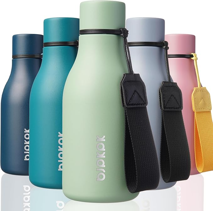 BJPKPK 18oz Insulated Water Bottle, Stainless Steel Bottle with Carry Strap